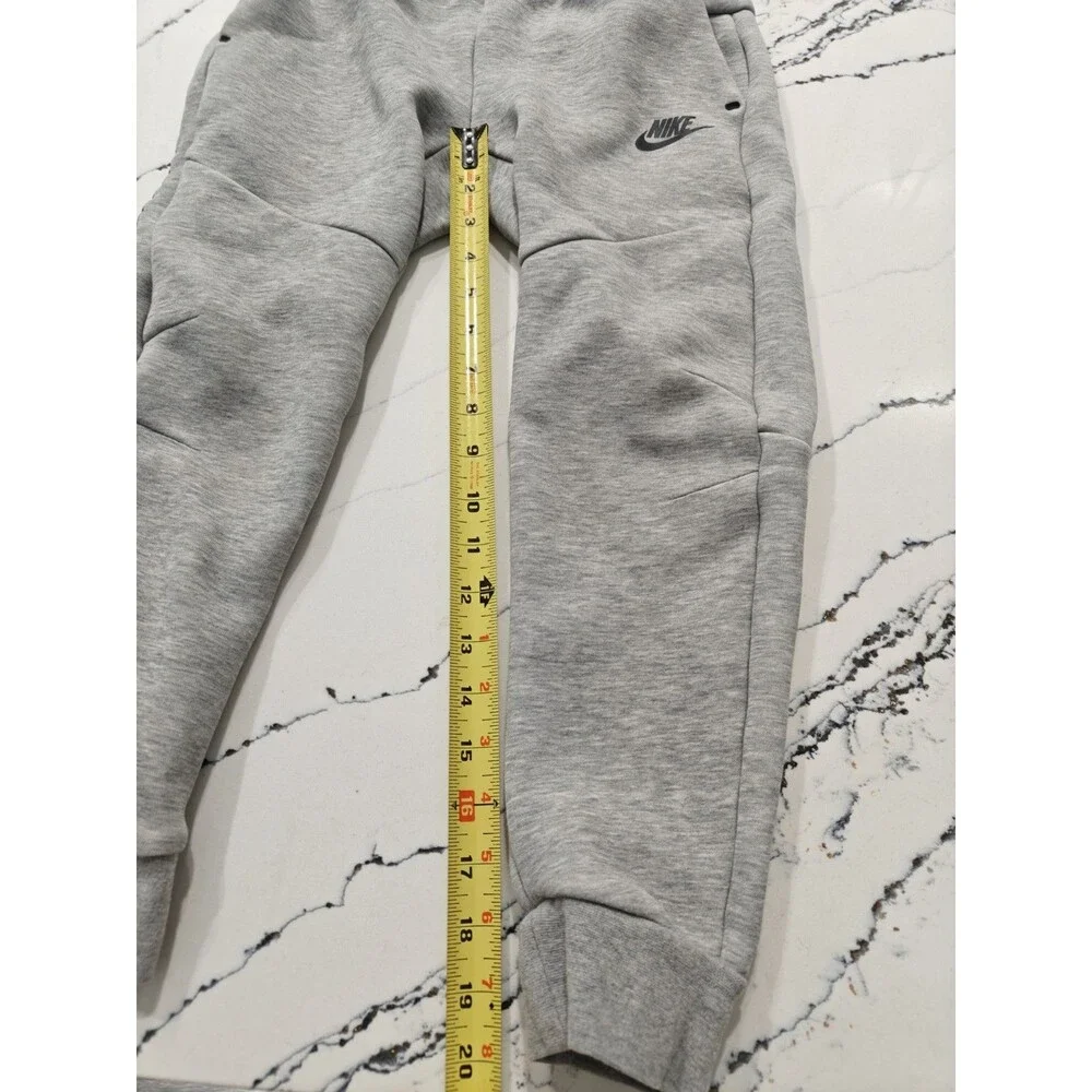 Nike Tech Gray Jogger Pants Boys Youth Small Cotton Pockets Elastic Waist